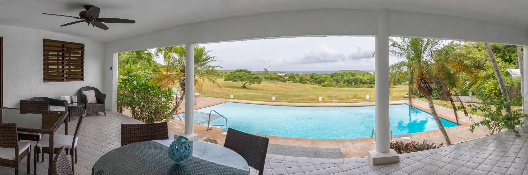 Pool House View
