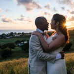 sunset wedding photos island