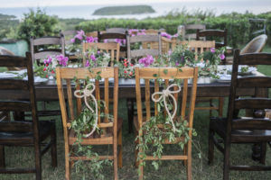 wedding dinner outdoor ocean view island